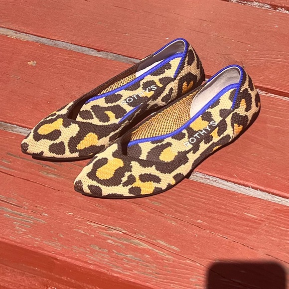 Rothy’s leopard print pointed toe flats size 6 - Picture 1 of 6